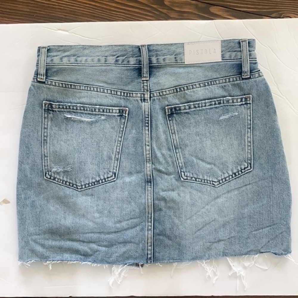 Pistola blue jean The Rumi distressed skirt - Picture 5 of 11
